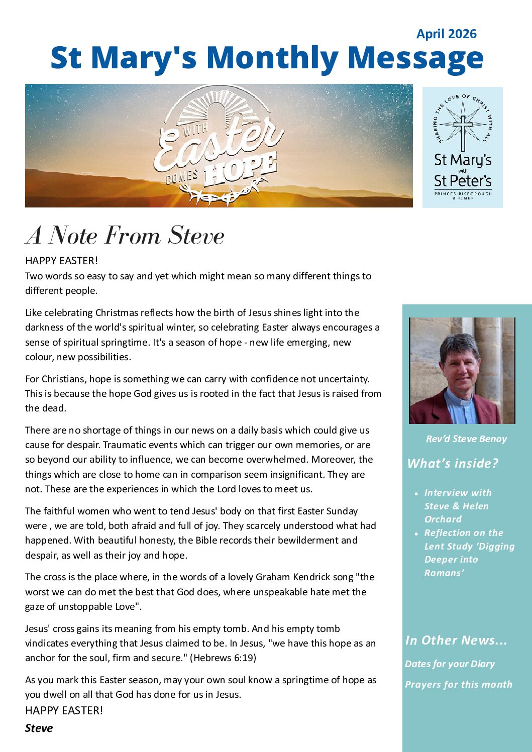 April 2026 Newsletter
